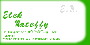 elek mateffy business card